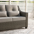 Elara Outdoor Rattan Sofa Set with Rocking Chairs and Coffee Table - 5 Seats