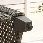 Elara Outdoor Rattan Sofa Set with Rocking Chairs and Coffee Table - 5 Seats