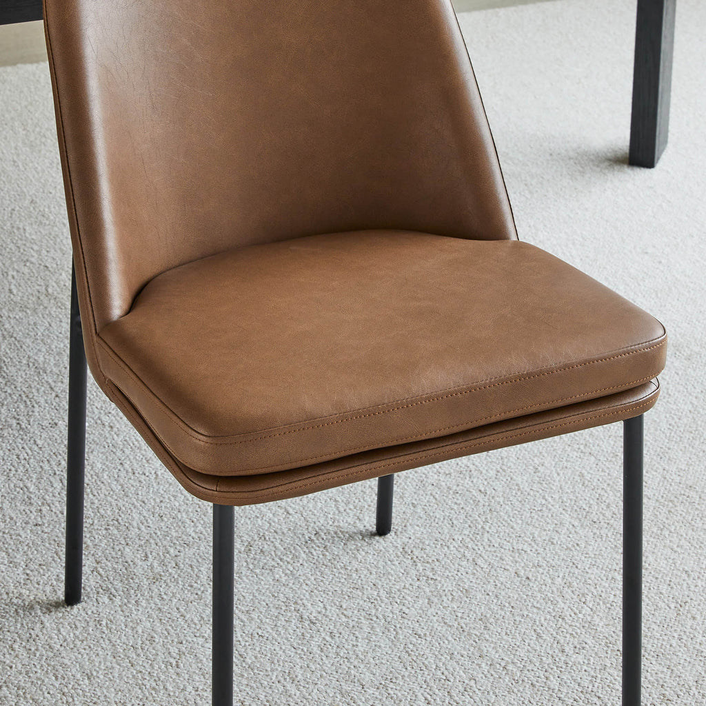 Golda Dining Chair With Metal Base