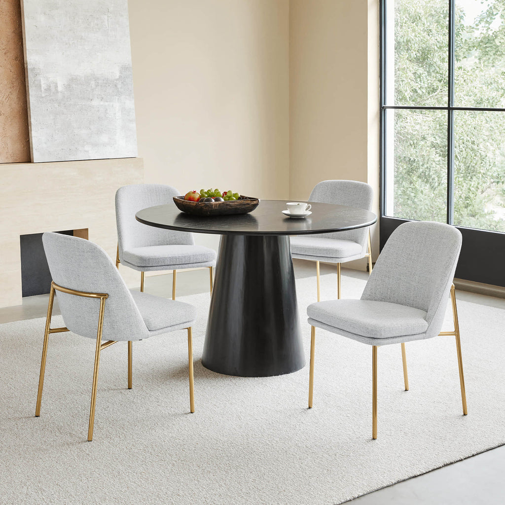 Golda Dining Chair With Metal Base