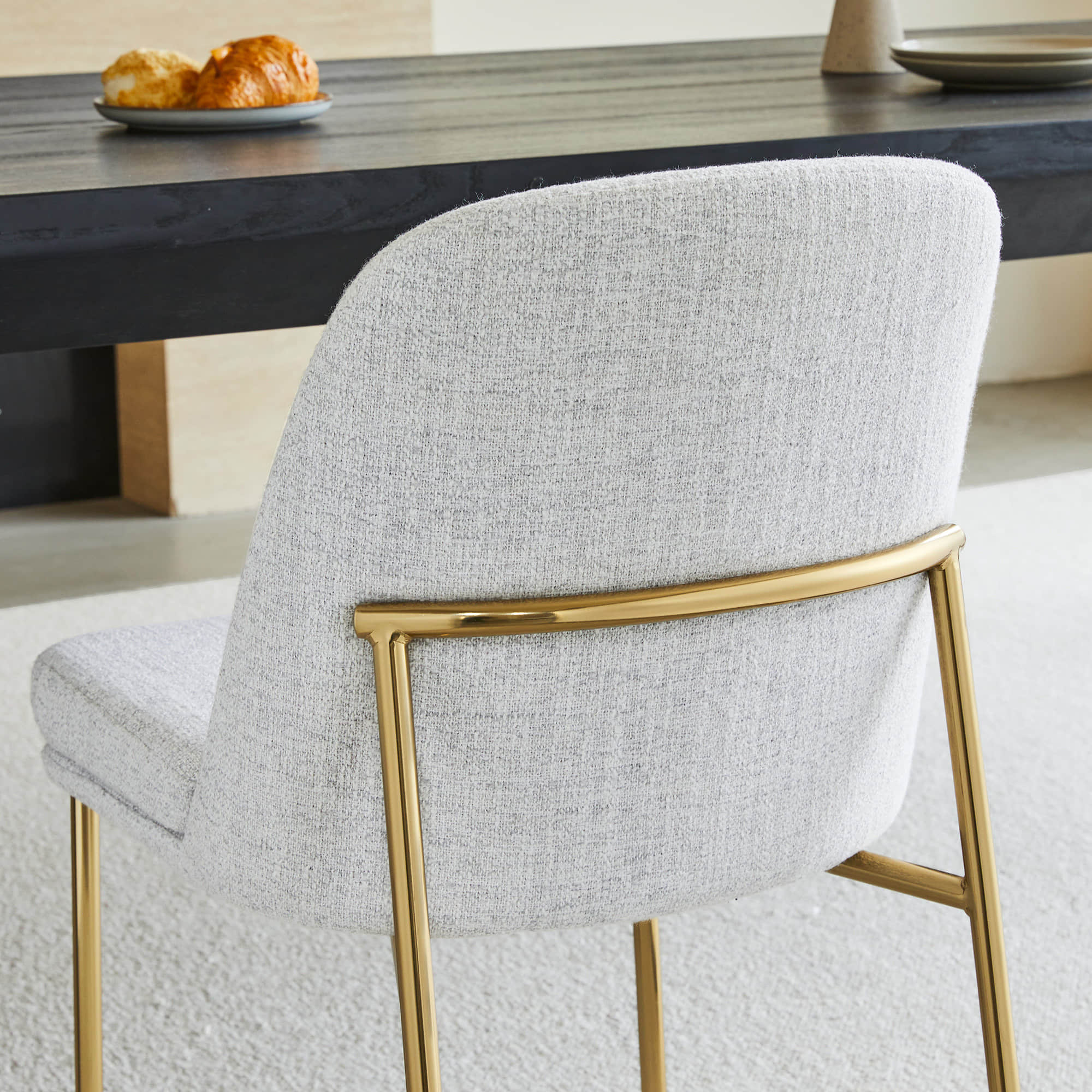 Golda Dining Chair With Metal Base