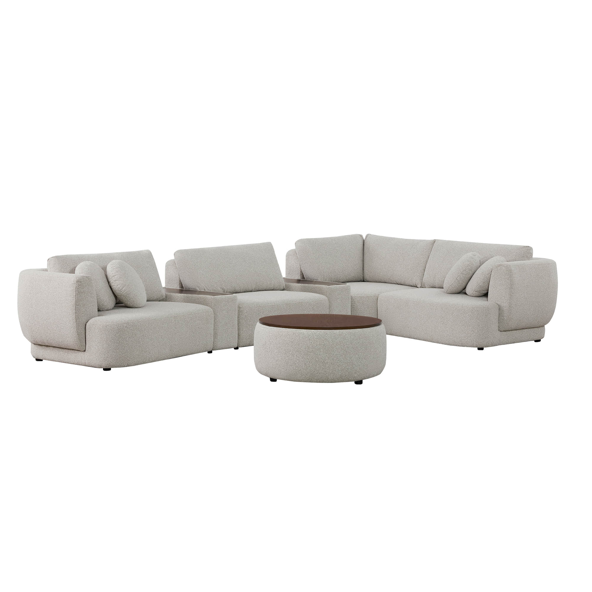 Grace 4-Seat Modular Curved Sofa – Generously Sized Design