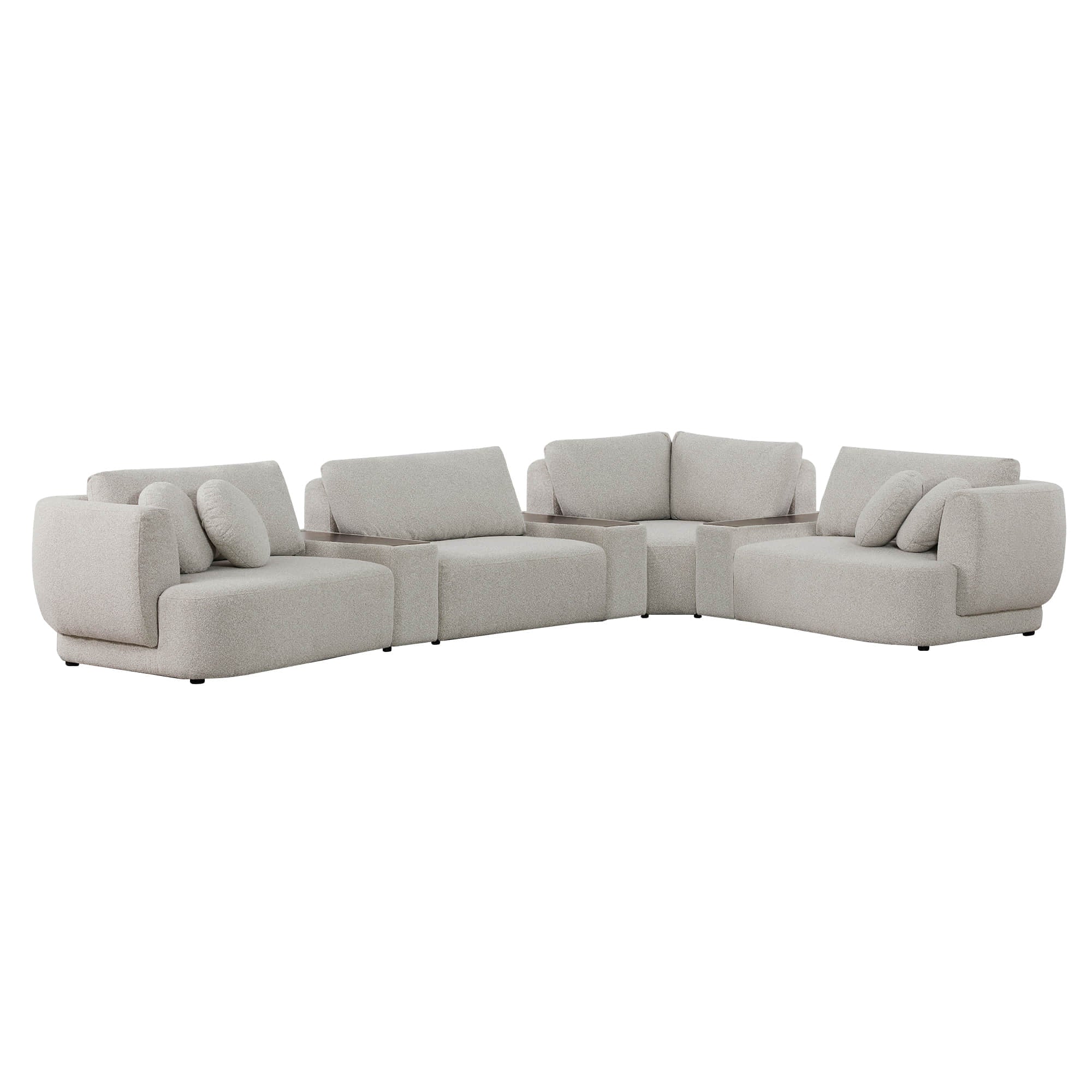 Grace 4-Seat Modular Curved Sofa – Generously Sized Design