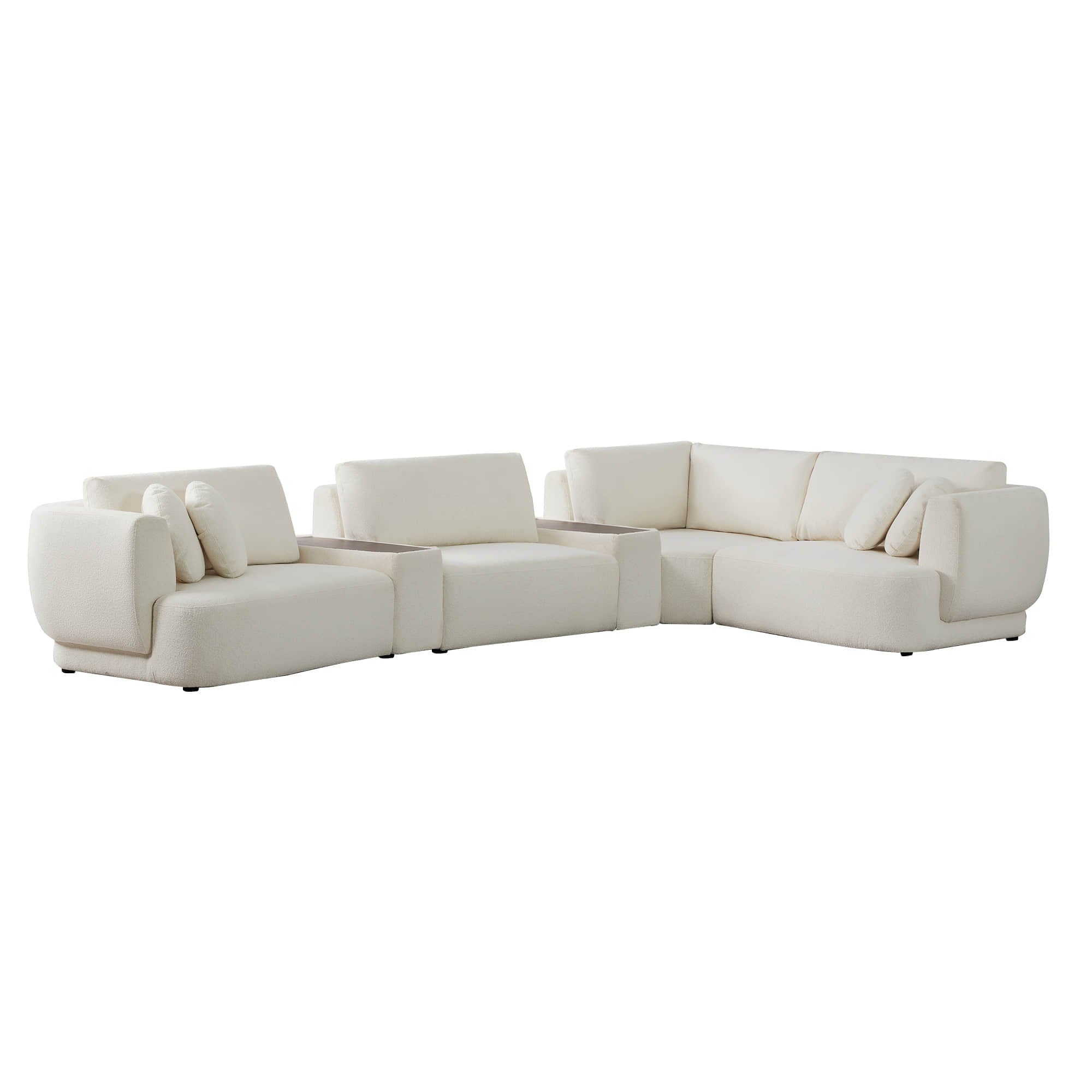 Grace 4-Seat Modular Curved Sofa – Generously Sized Design