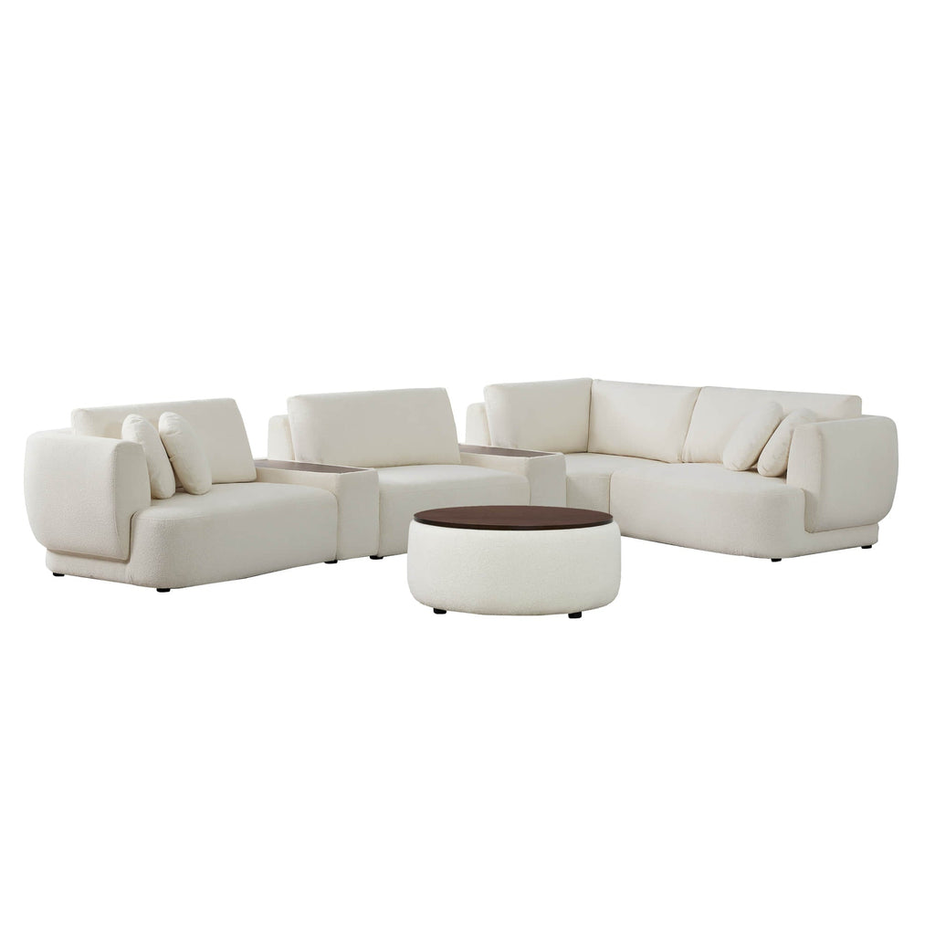 Grace 4-Seat Modular Curved Sofa – Generously Sized Design