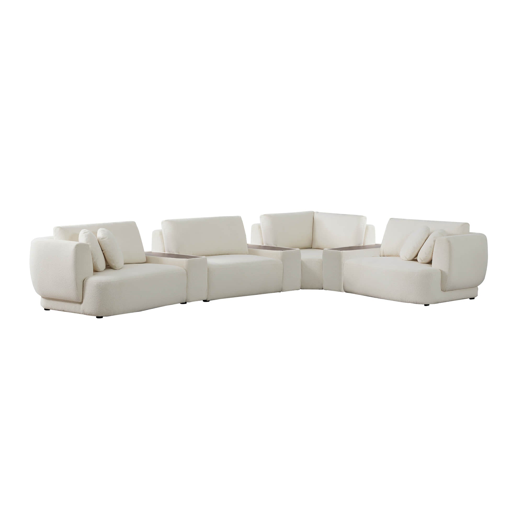 Grace 4-Seat Modular Curved Sofa – Generously Sized Design