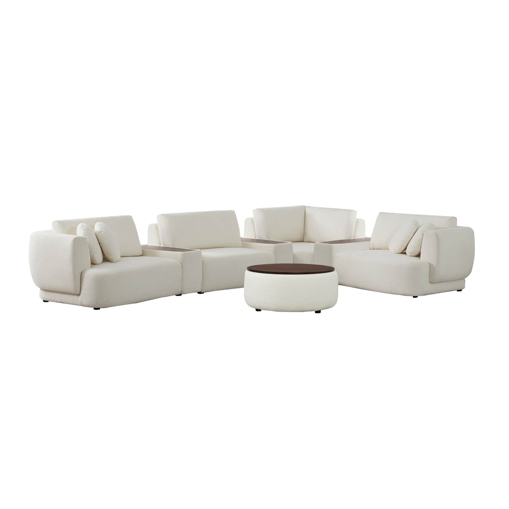 Grace 4-Seat Modular Curved Sofa – Generously Sized Design