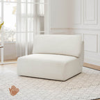 Fauteuil de salon modulaire sans accoudoirs Grace – Design aux dimensions généreuses