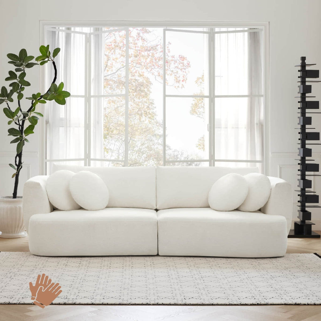 Grace 2-Seat Modular Curved Sofa – Generously Sized Design