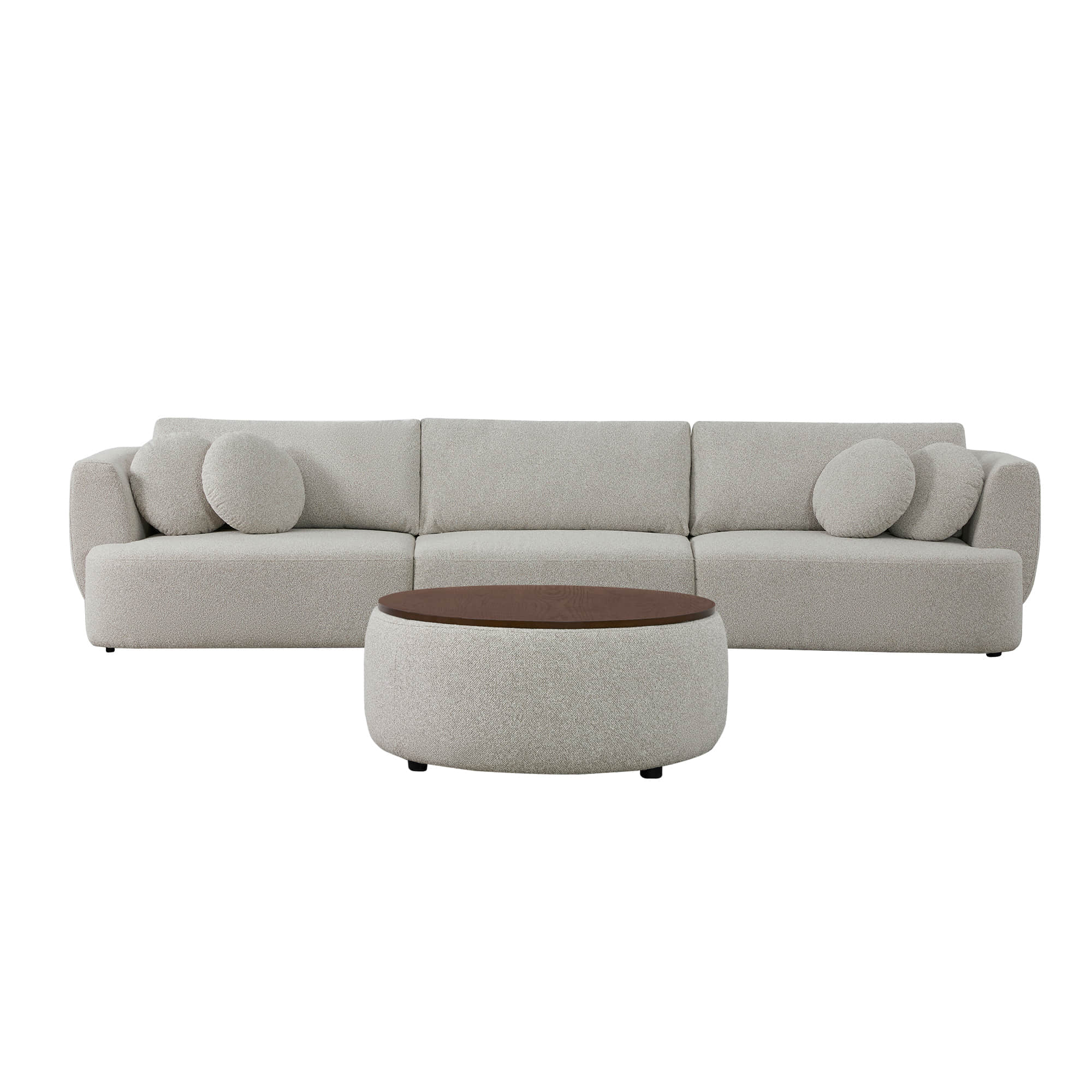 Grace 3-Seat Modular Curved Sofa – Generously Sized Design