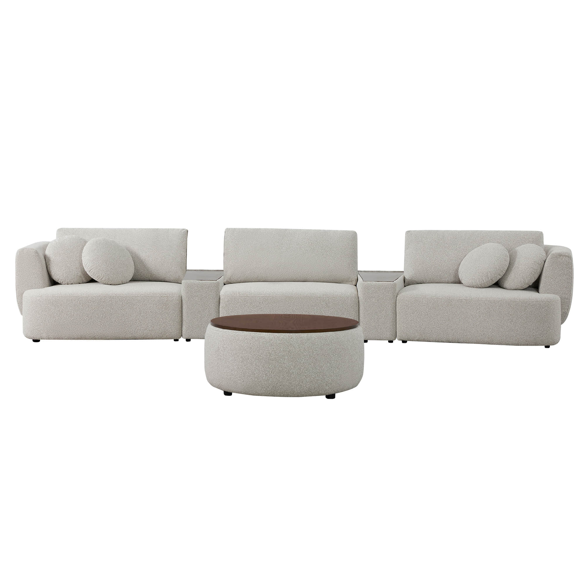 Grace 3-Seat Modular Curved Sofa – Generously Sized Design