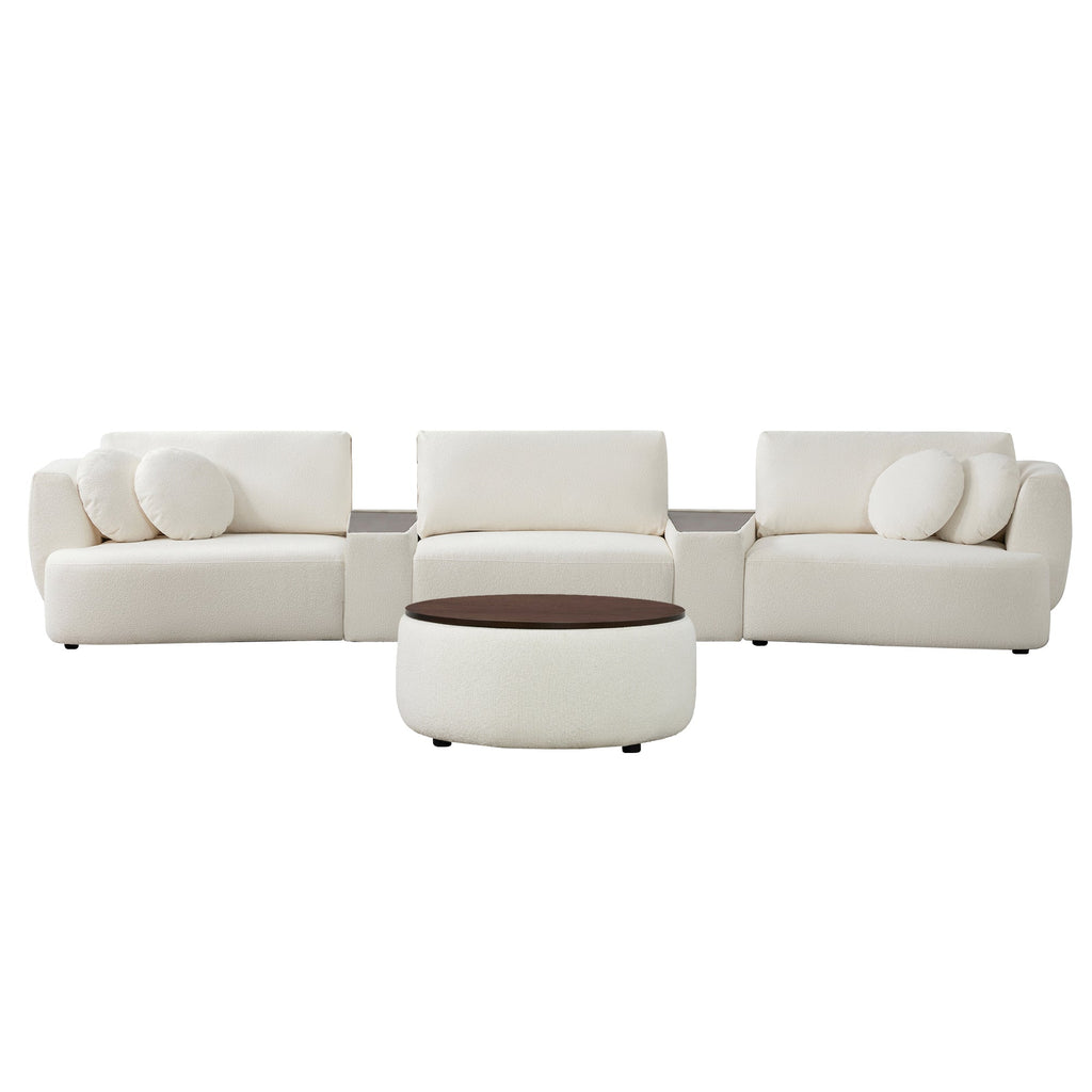 Grace 3-Seat Modular Curved Sofa – Generously Sized Design