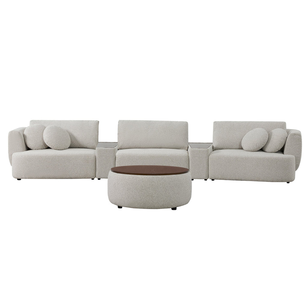 Grace 3-Seat Modular Curved Sofa – Generously Sized Design