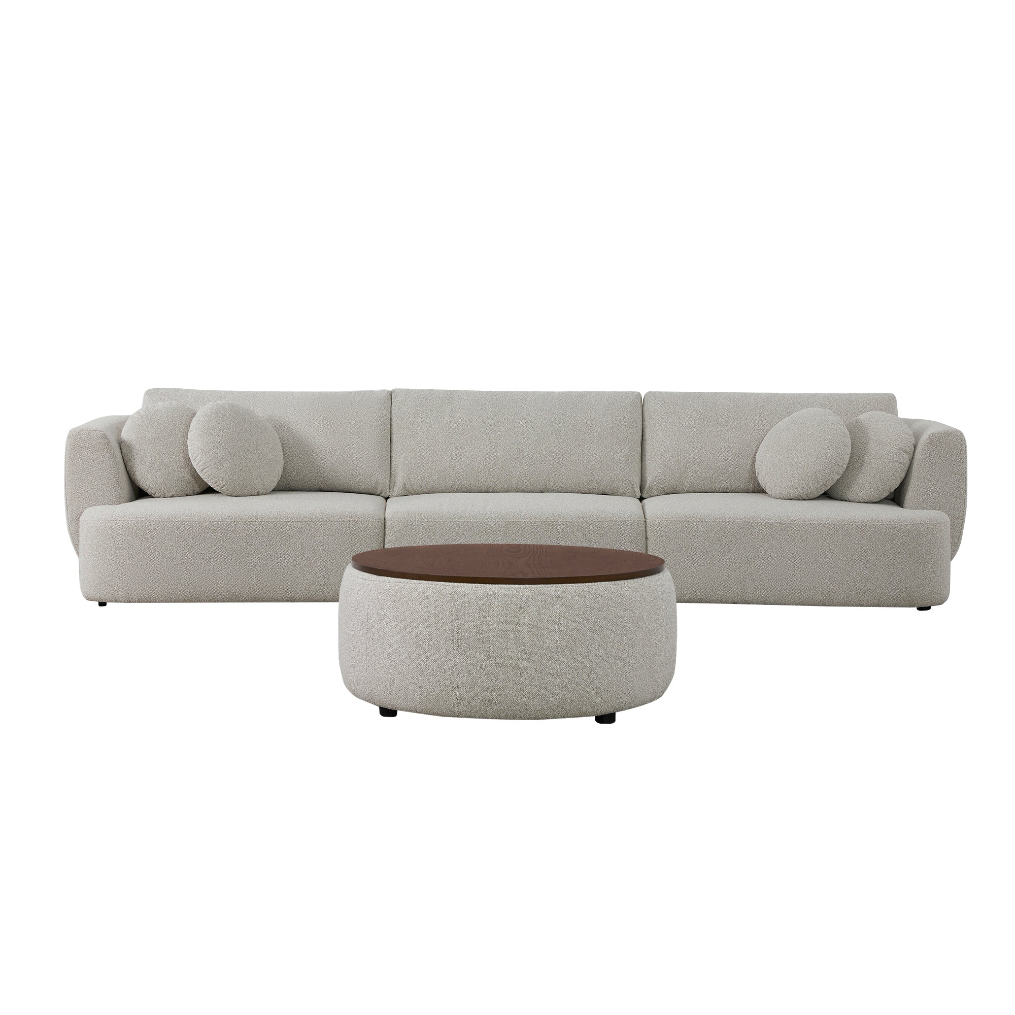 Grace 3-Seat Modular Curved Sofa – Generously Sized Design