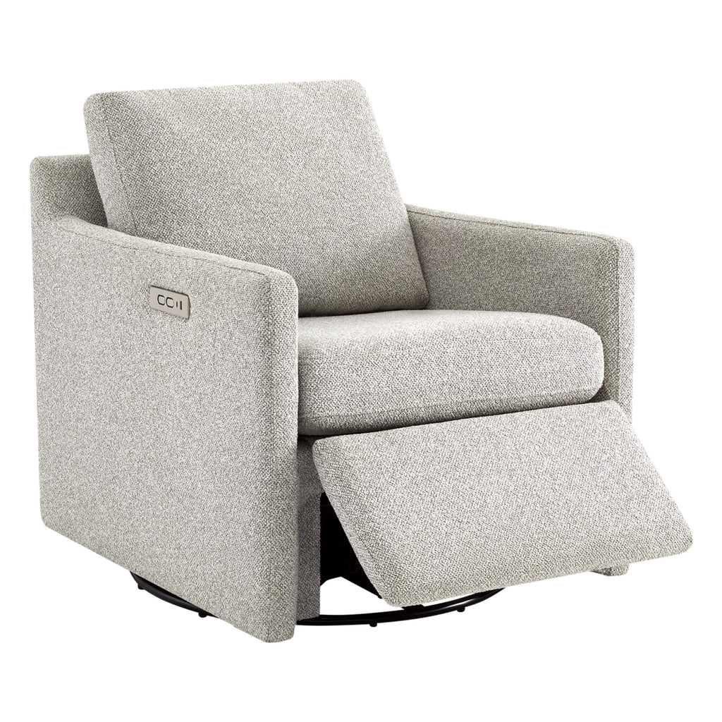 Henry Swivel Accent Chair with Electric Footrests & Charging Ports