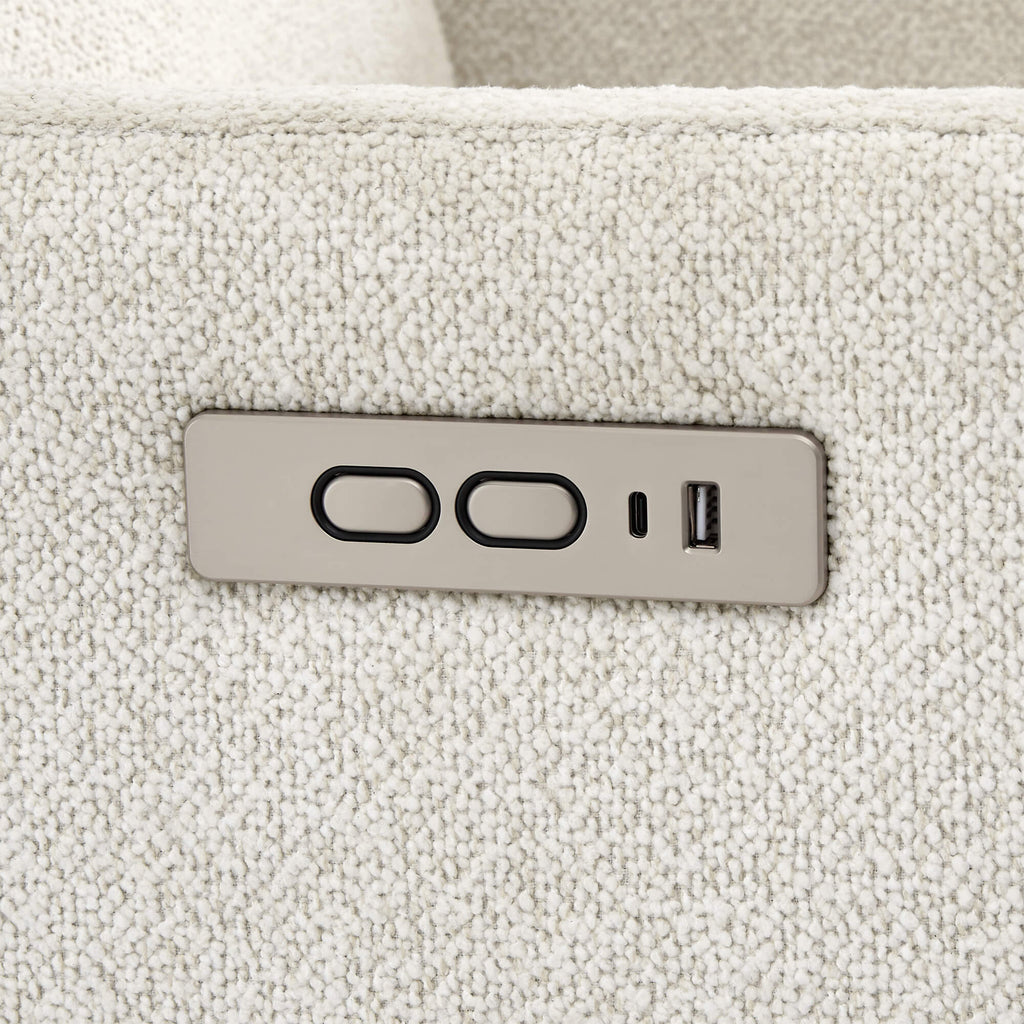 Henry Swivel Accent Chair with Electric Footrests & Charging Ports