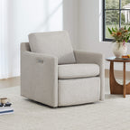 Henry Swivel Accent Chair with Electric Footrests & Charging Ports