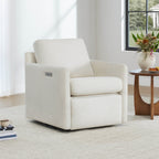 Henry Swivel Accent Chair with Electric Footrests & Charging Ports