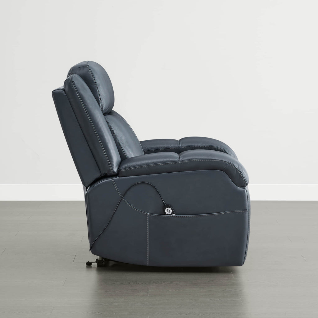 Isaac Genuine Leather Lift Assist Recliner With Power Headrest