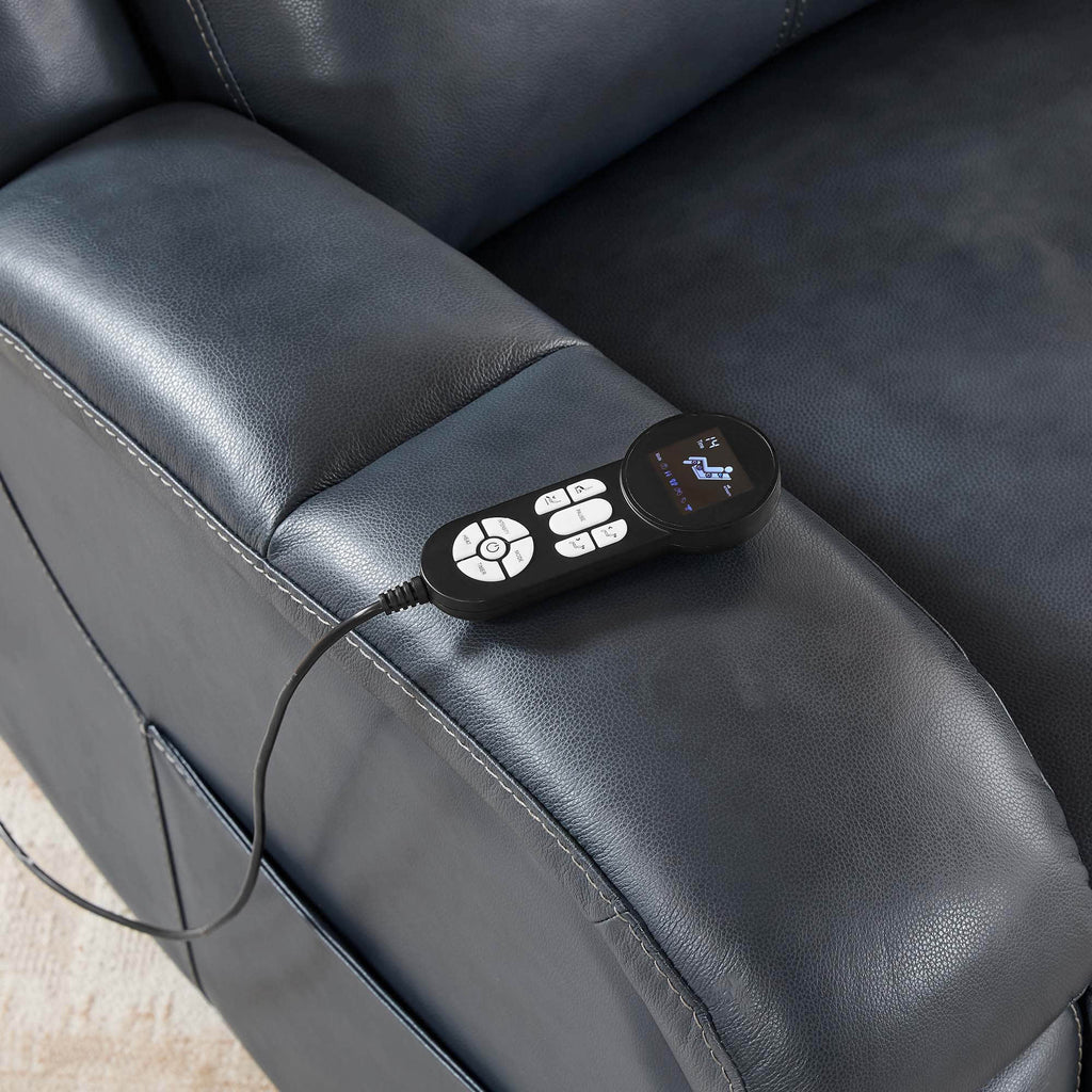 Isaac Genuine Leather Lift Assist Recliner With Power Headrest