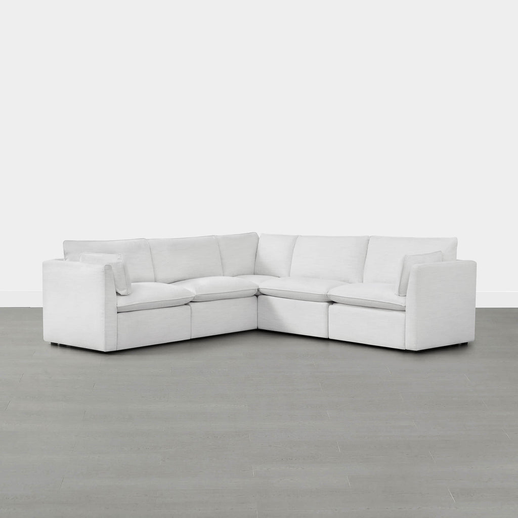 Sophia 5-Piece Feather Power Modular Sofa with Electric Footrests