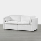Sophia 2-Piece Feather Power Modular Sofa with Electric Footrests