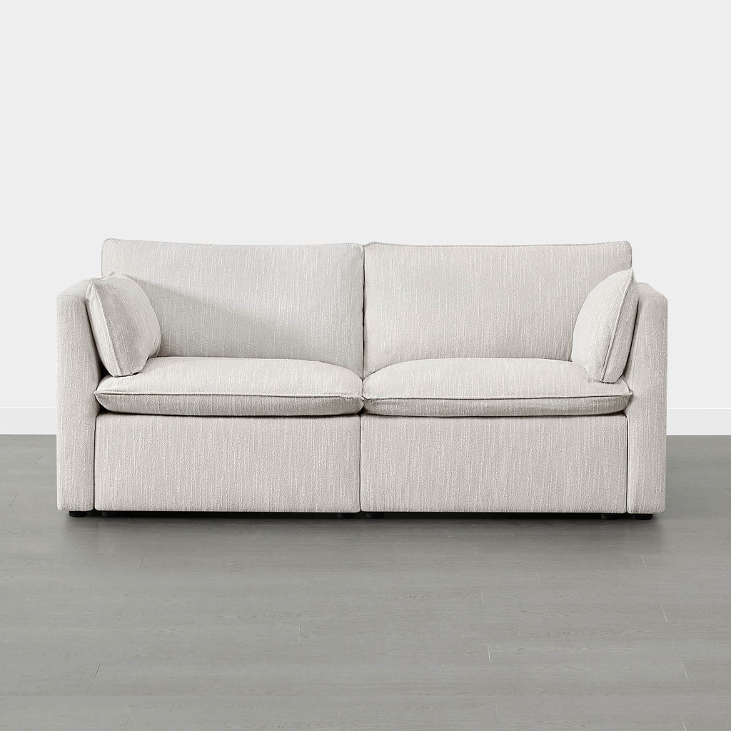 Sophia 2-Piece Feather Power Modular Sofa with Electric Footrests