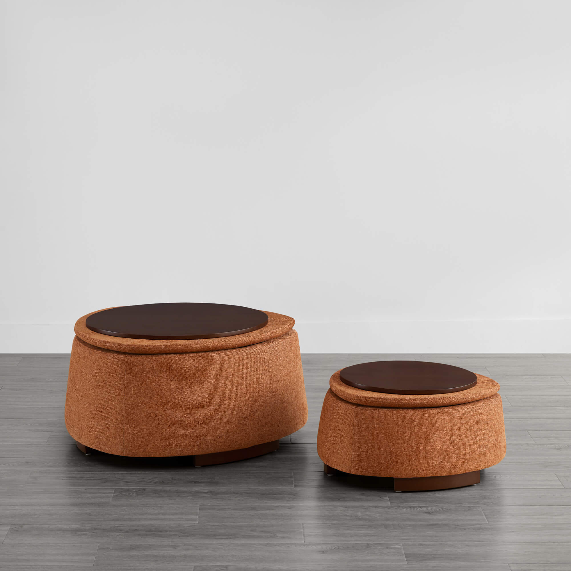 Twin Stone-shaped Storage Modern Ottoman
