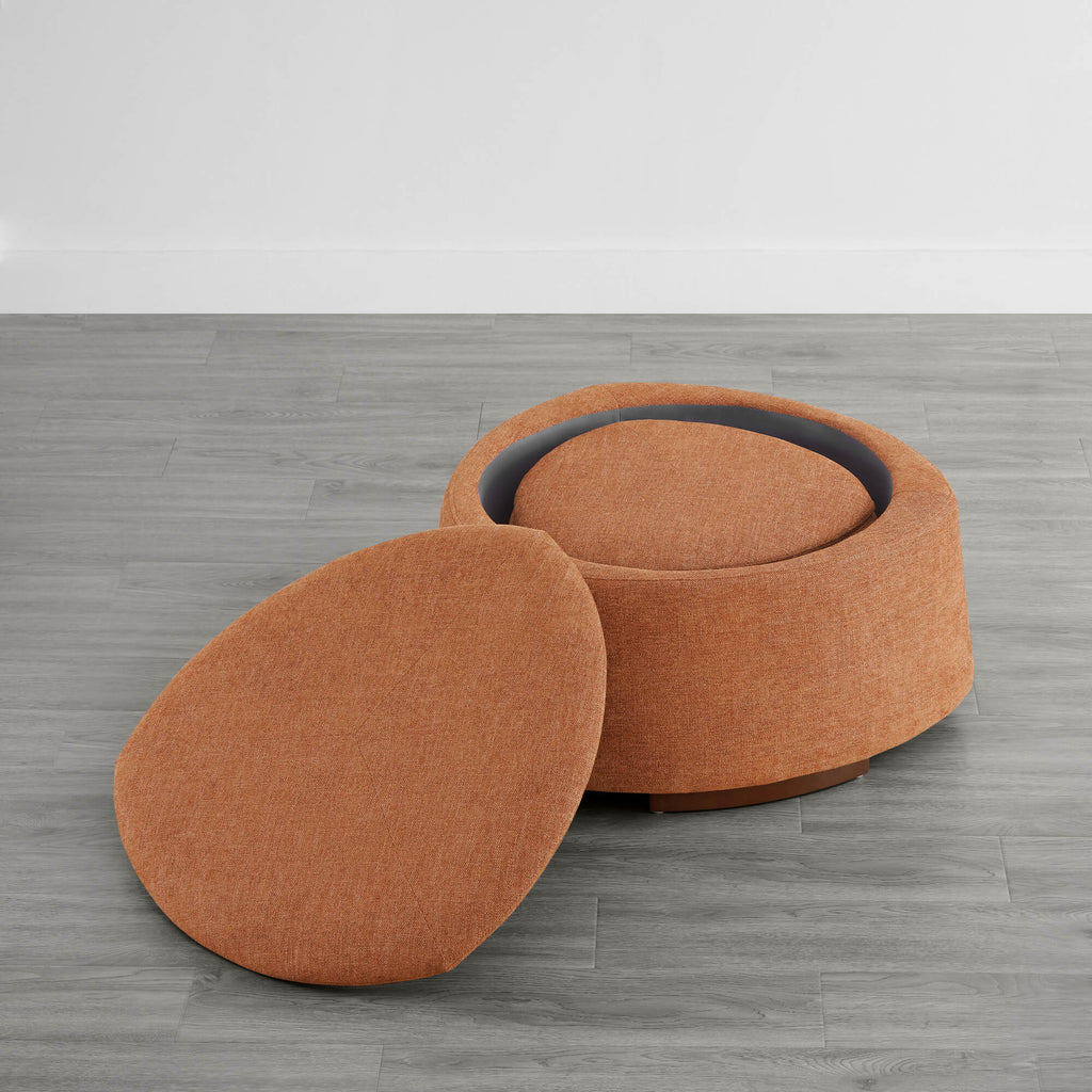 Twin Stone-shaped Storage Modern Ottoman