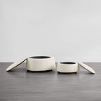 Twin Stone-shaped Storage Modern Ottoman