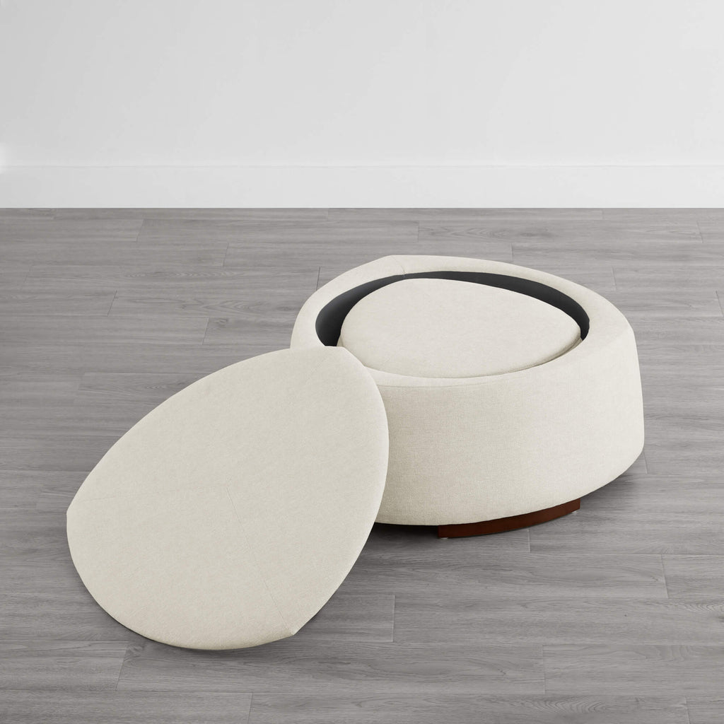 Twin Stone-shaped Storage Modern Ottoman