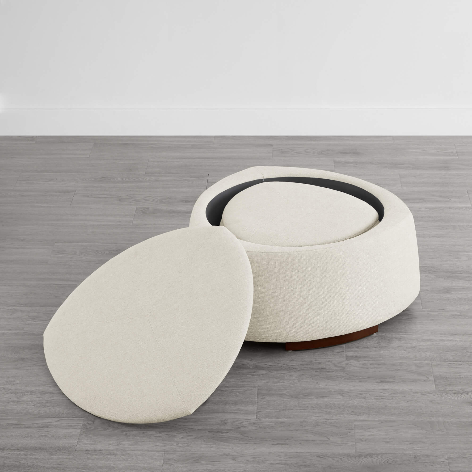 Twin Stone-shaped Storage Modern Ottoman