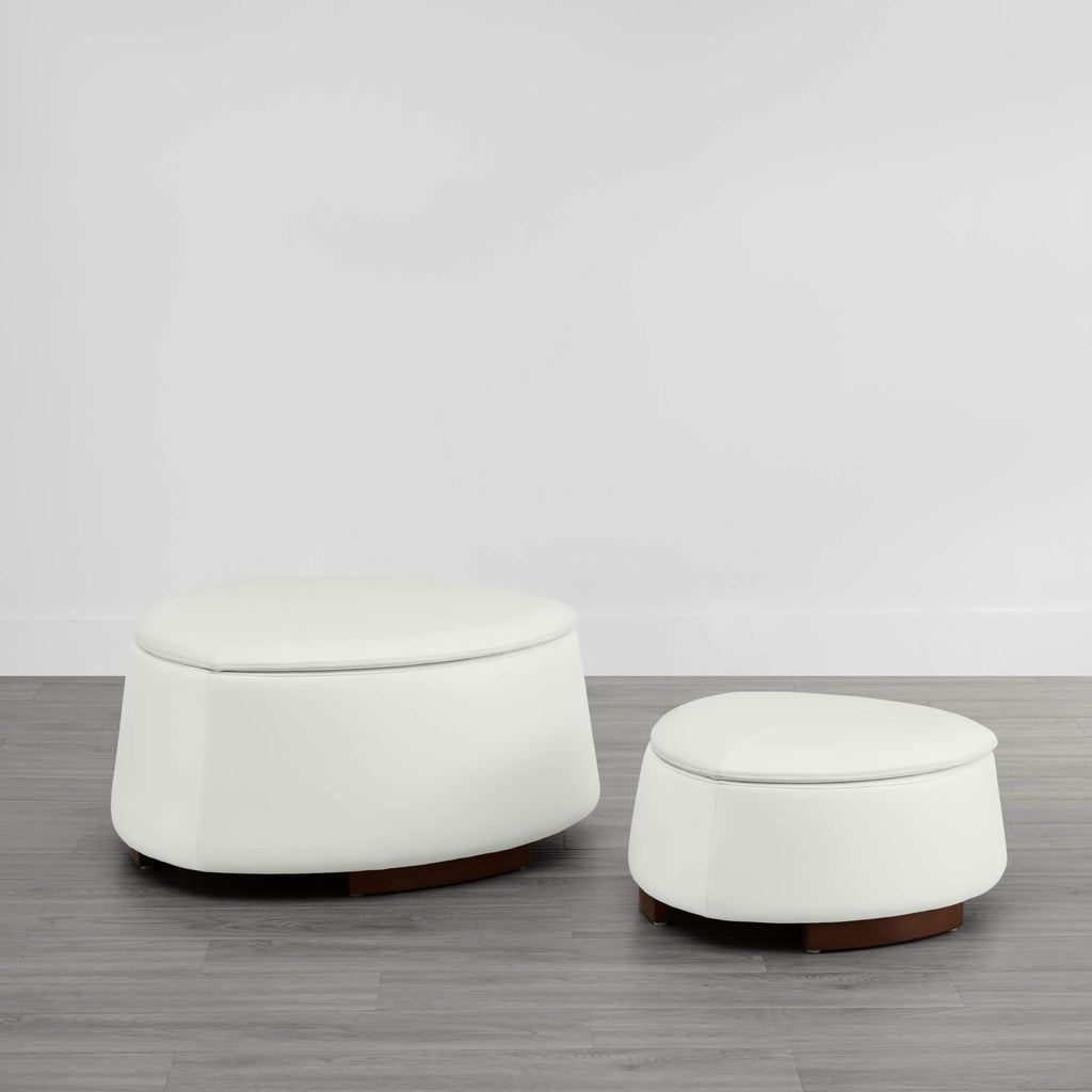 Twin Stone-shaped Storage Modern Ottoman