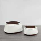 Twin Stone-shaped Storage Modern Ottoman