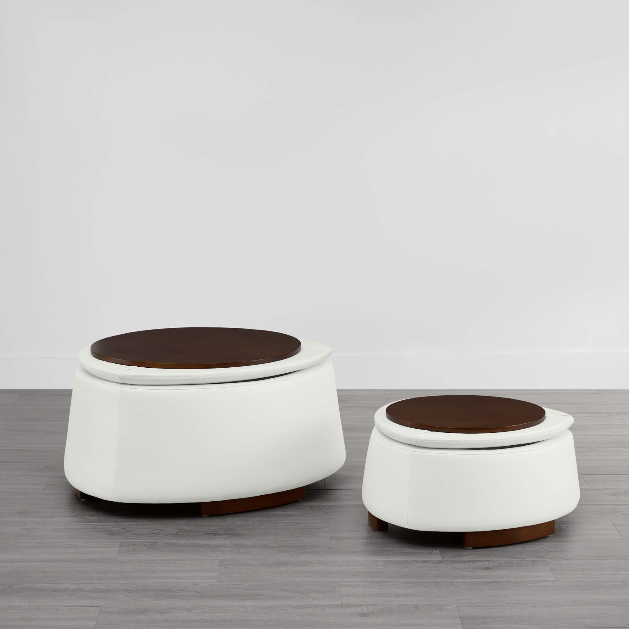 Twin Stone-shaped Storage Modern Ottoman