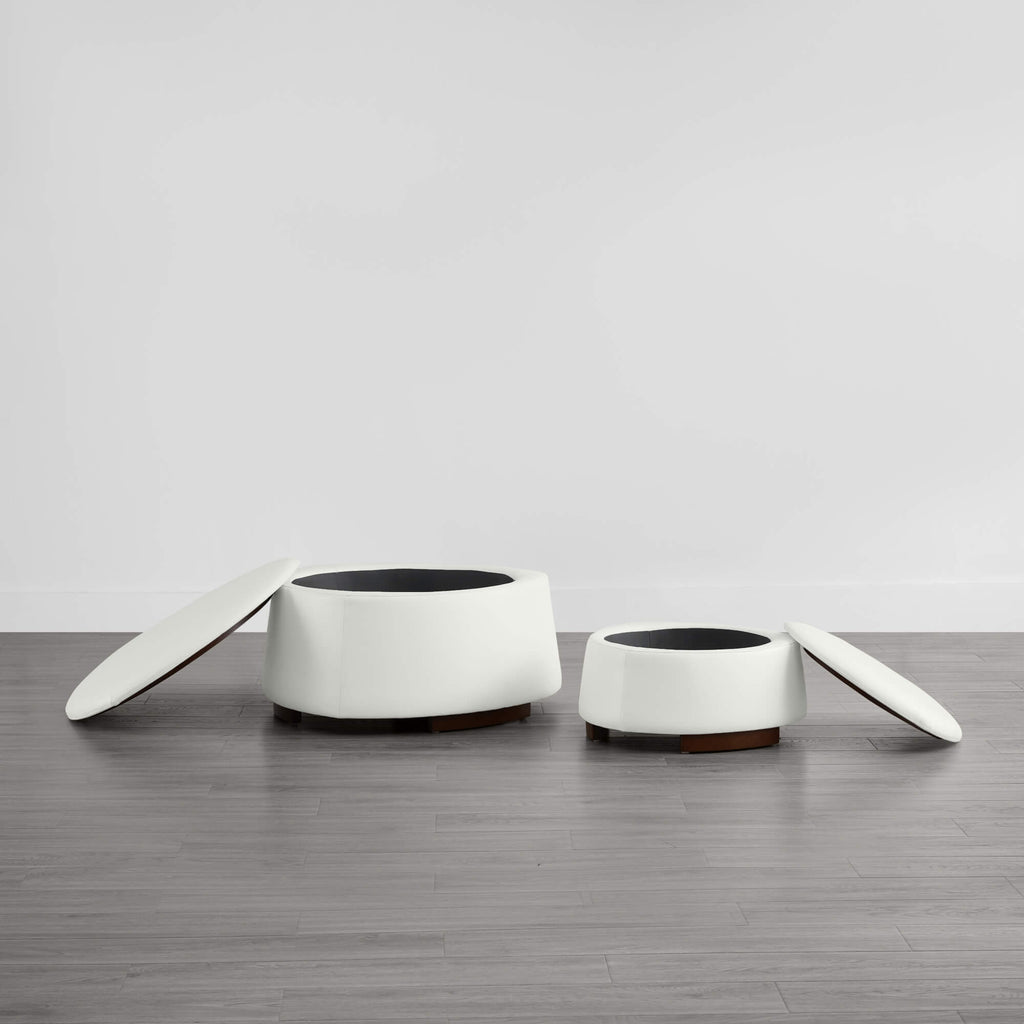 Twin Stone-shaped Storage Modern Ottoman