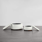 Twin Stone-shaped Storage Modern Ottoman