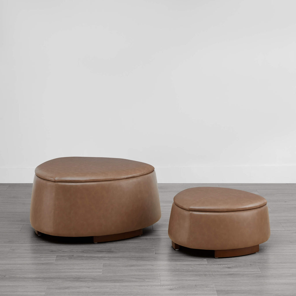 Twin Stone-shaped Storage Modern Ottoman