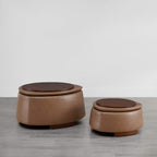 Twin Stone-shaped Storage Modern Ottoman