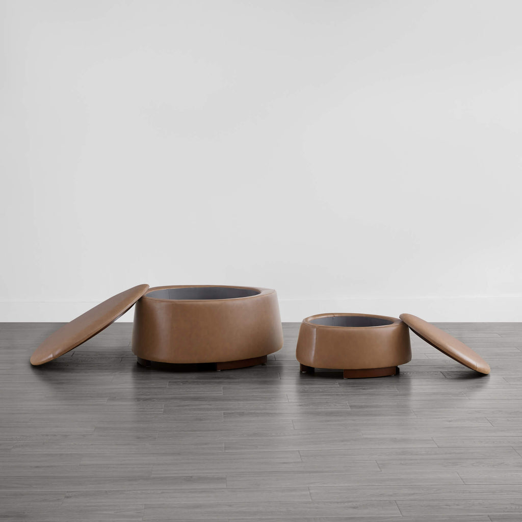 Twin Stone-shaped Storage Modern Ottoman