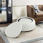 Twin Stone-shaped Storage Modern Ottoman