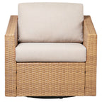Calum Rattan Outdoor Swivel Accent Chair