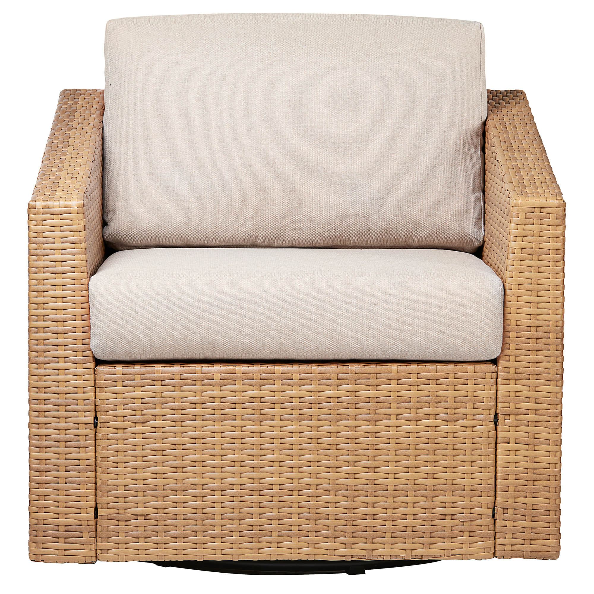 Calum Rattan Outdoor Swivel Accent Chair