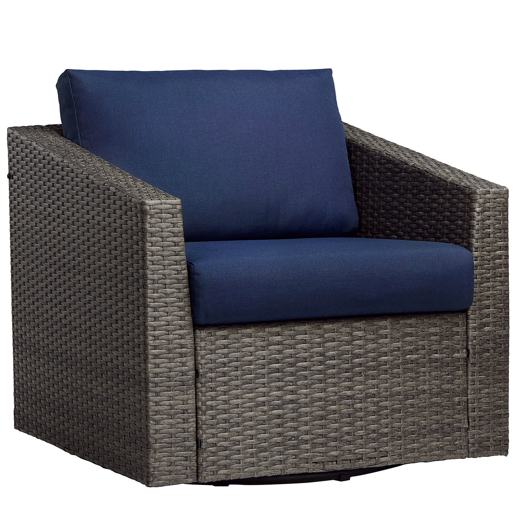 Calum Rattan Outdoor Swivel Accent Chair