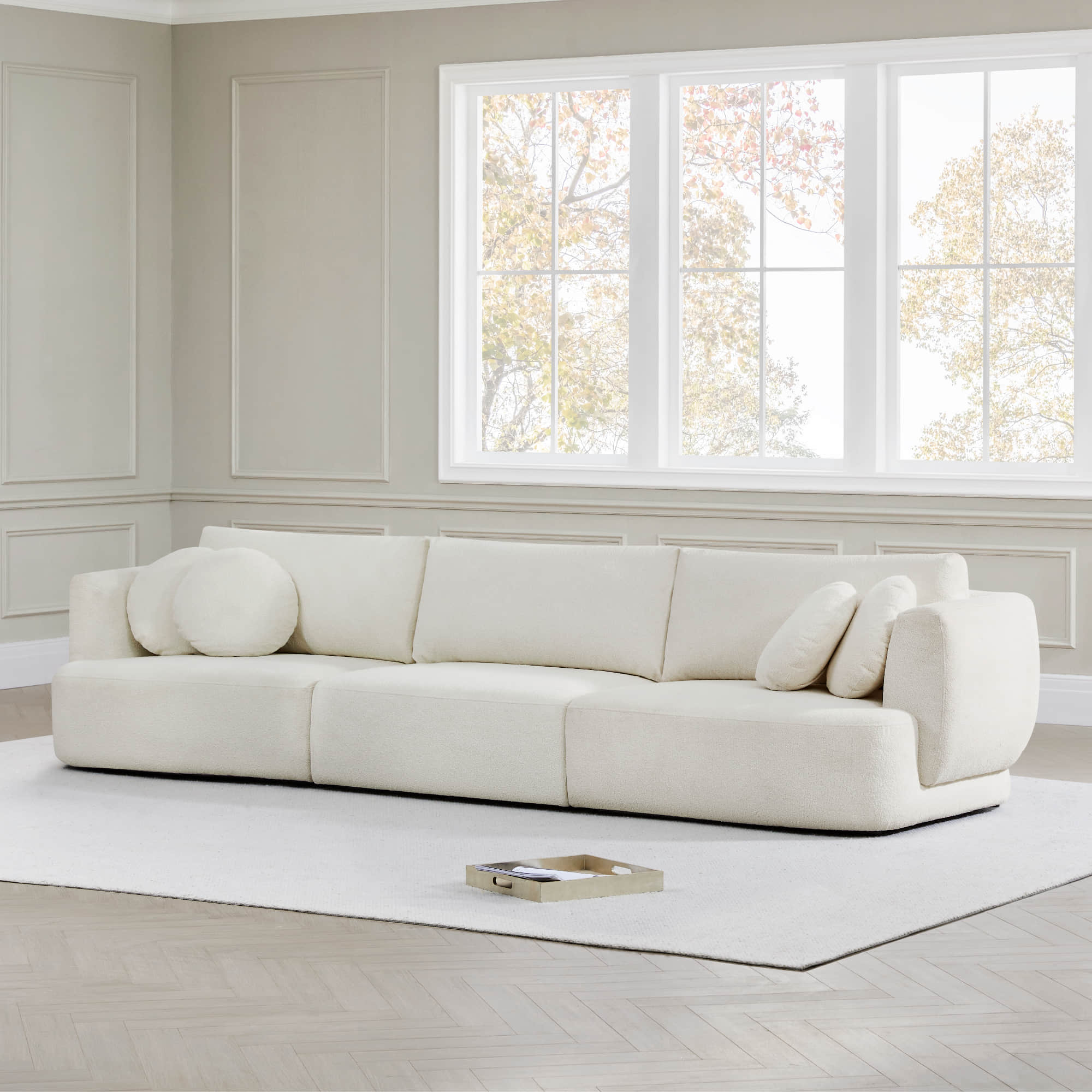 Grace 3-Seat Modular Curved Sofa – Generously Sized Design