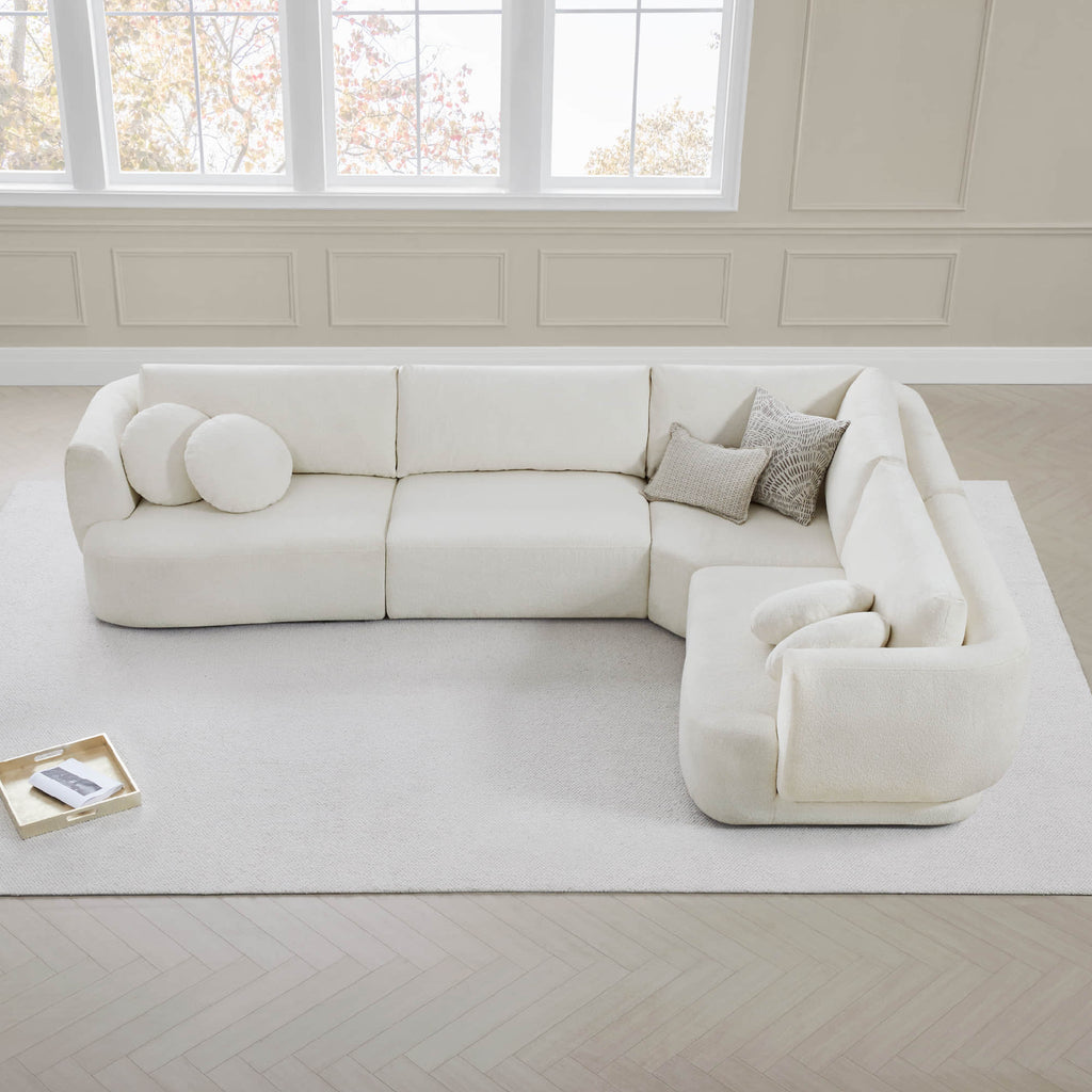 Grace 4-Seat Modular Curved Sofa – Generously Sized Design