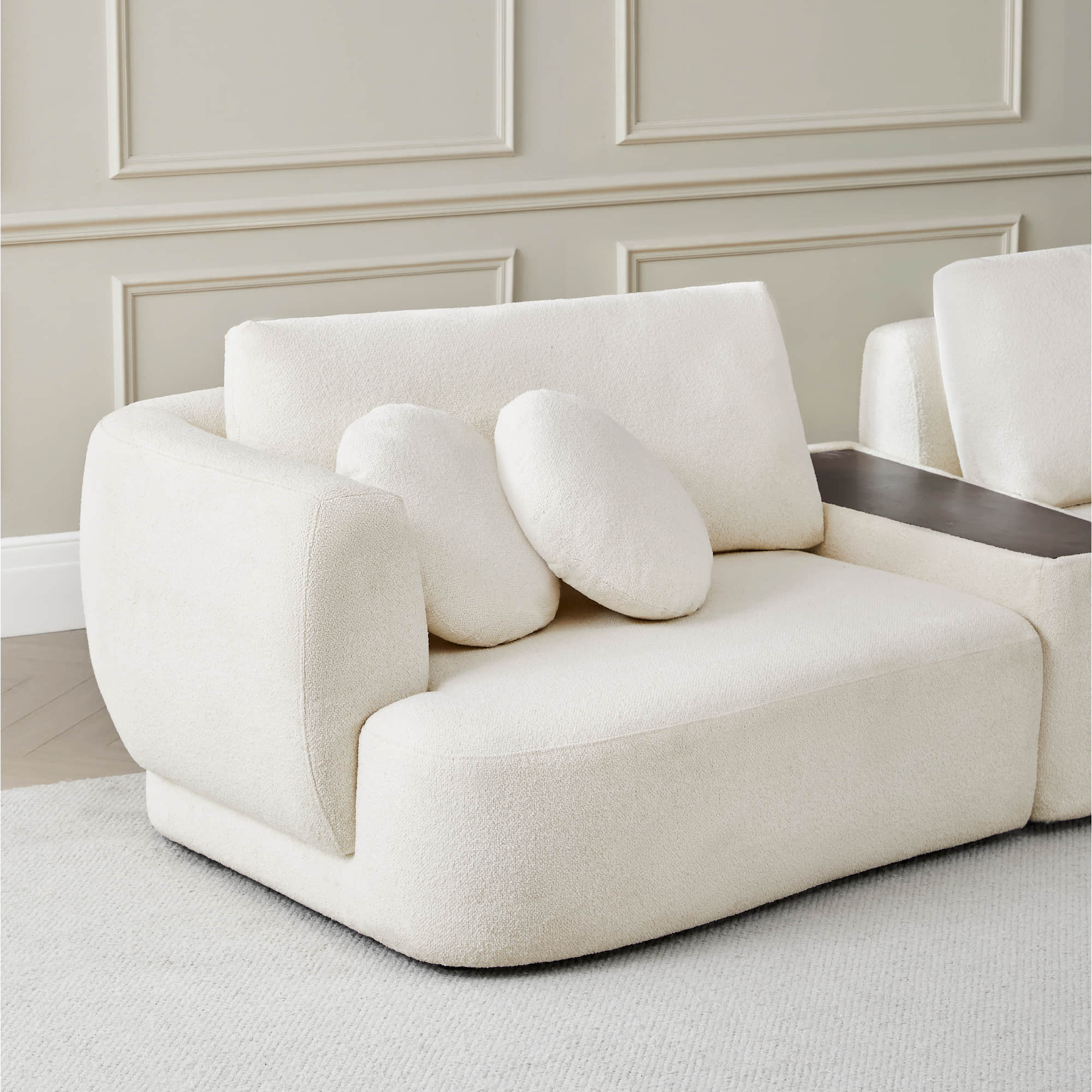 Grace 2-Seat Modular Curved Sofa – Generously Sized Design