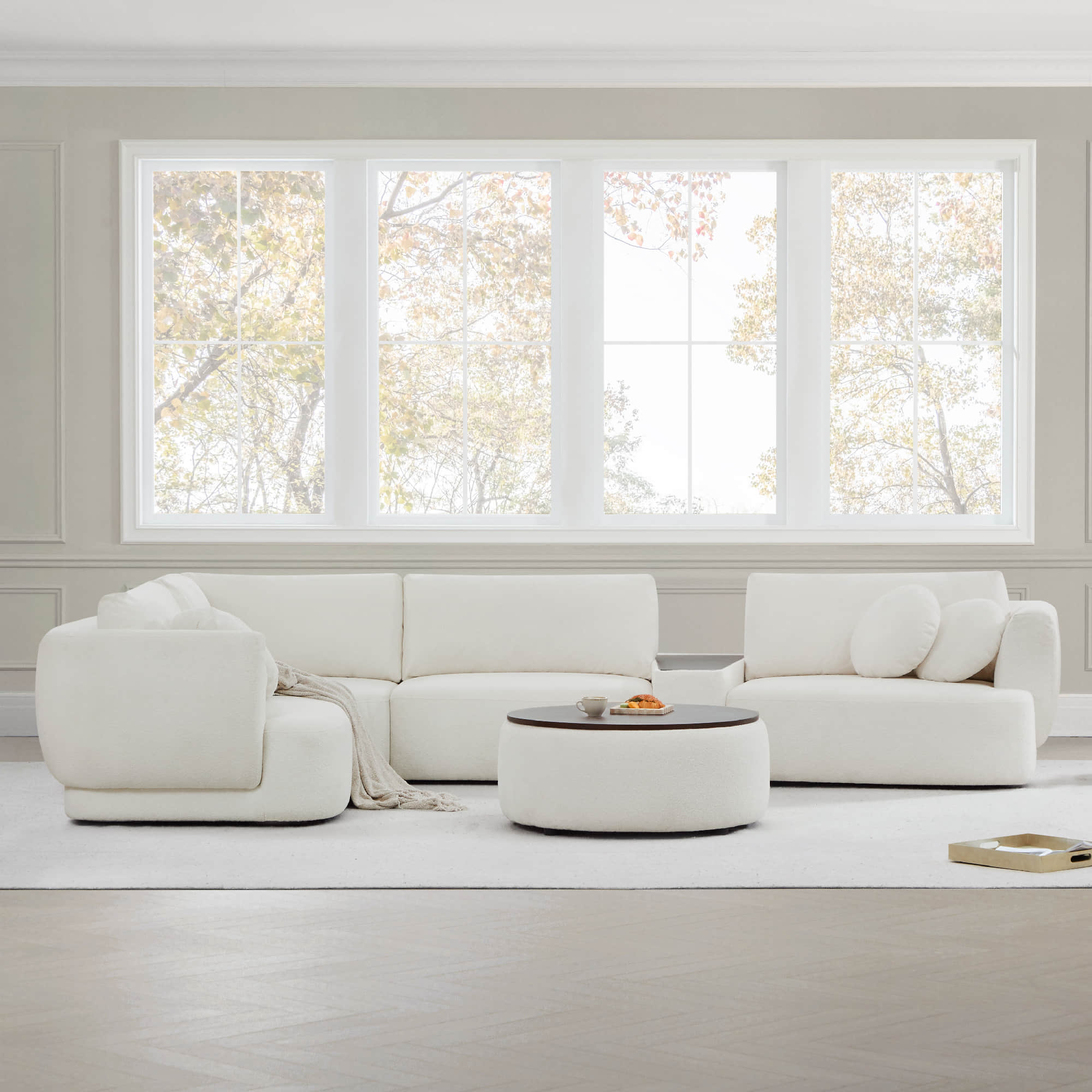 Grace 4-Seat Modular Curved Sofa – Generously Sized Design