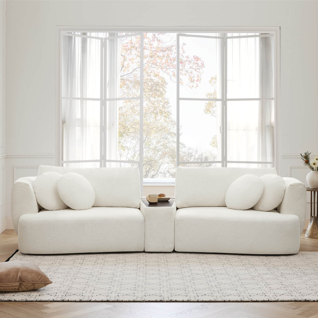 Grace 2-Seat Modular Curved Sofa – Generously Sized Design