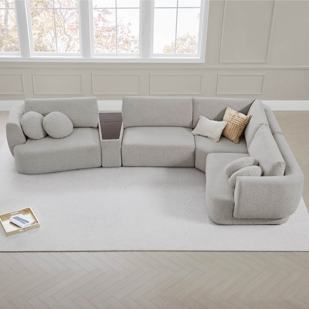 Grace 4-Seat Modular Curved Sofa – Generously Sized Design